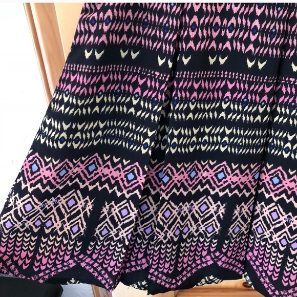 Flirty Tribal/Aztec-ish Multi-color Skater Skirt - Picture 3 of 5